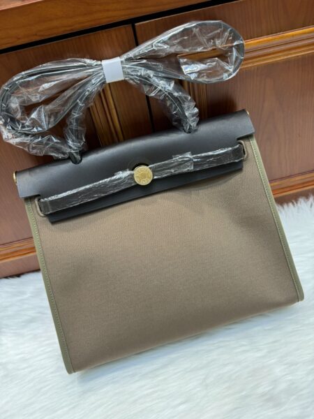 [에르메스] 에르백 Zip 31cm Vache Hunter & Toile Gold