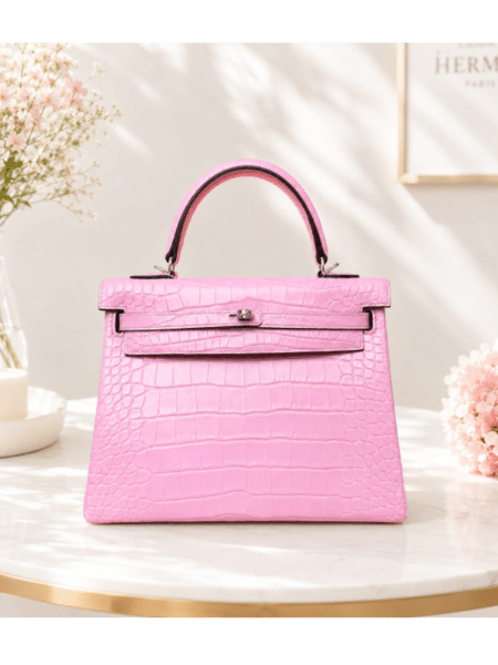 [에르메스] 켈리 25cm  Matte  Alligator Crocodile