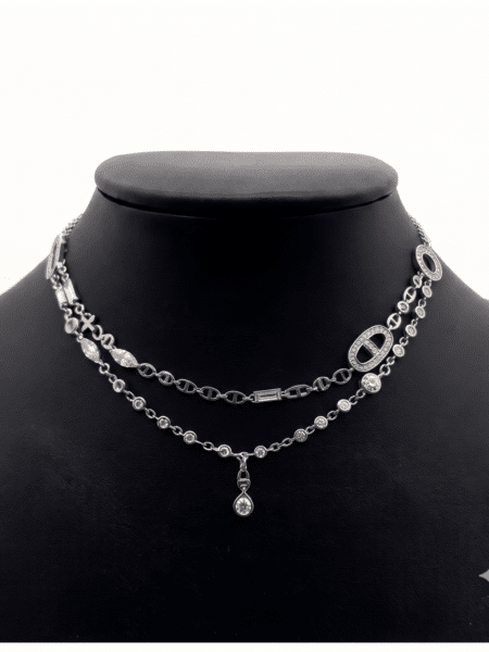 [에르메스] Chaine d'ancre Chaos Fancy 목걸이 H222203B