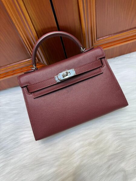 [에르메스] 켈리 19cm Epsom Silver
