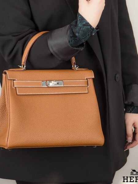 [에르메스] 켈리 28cm Togo Silver