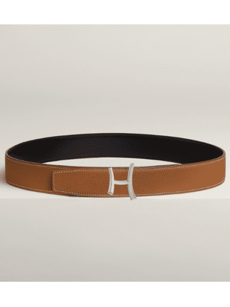 [에르메스] Script 벨트 버클- 리버서블 가죽 스트랩 38mm H011891UB30  (5 colors)