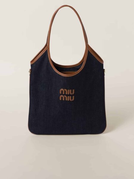 [미우미우] Ivy Denim navy tote