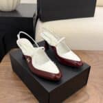WHITE / BURGUNDY