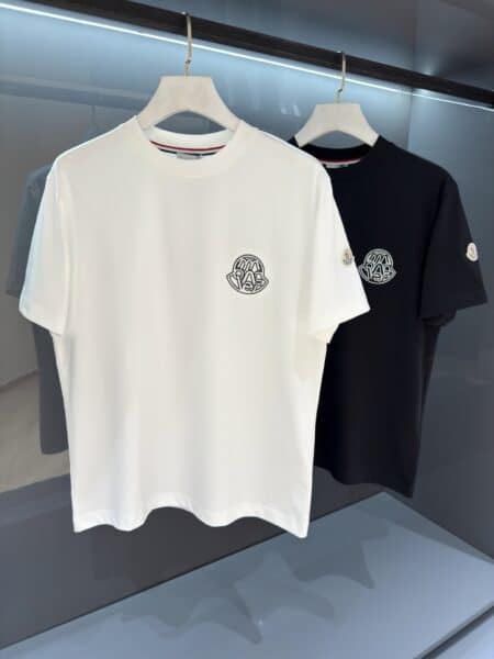 [몽클레어] 더블 로고 패치 코튼 티셔츠 (2 COLORS)