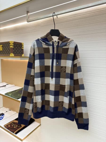 [루이비통] 다미에 캐시미어 앤드 울 블렌드 후디