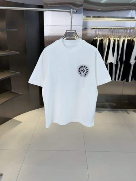 [크롬하츠] 페이디드 홀스슈 크로스 큐빅 티셔츠 (3 COLORS)