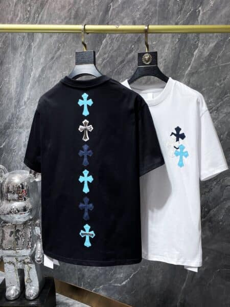 [크롬하츠] 크로스 패치 반팔 티셔츠 (2 COLORS)