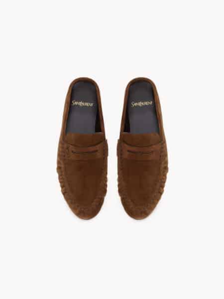 [생로랑] 스웨이드 소재 LE LOAFER 뮬 85239227DTT2319