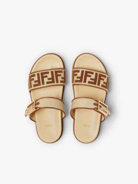 [펜디] Fendi Feel 라피아 이펙트 슬라이드 샌들 (3 COLORS)