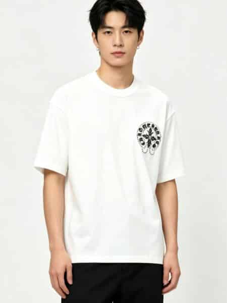 [크롬하츠] 크로스 홀스슈 로고 스터드 반팔 티셔츠 (2 COLORS)