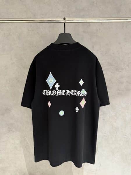 [크롬하츠] 다이아몬드 크로스 백 그래픽 반팔 티셔츠 (2 COLORS)