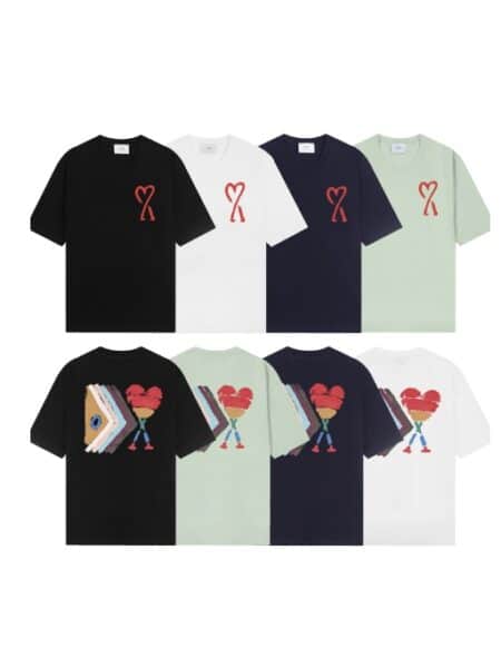 [아미] 그래픽 프린트 반팔 티셔츠 (4 COLORS)