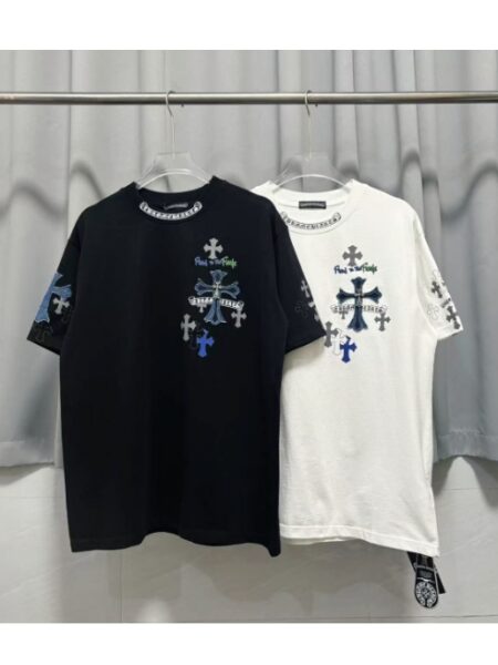 [크롬하츠] 크로스 패치 반팔 티셔츠 (2 COLORS)