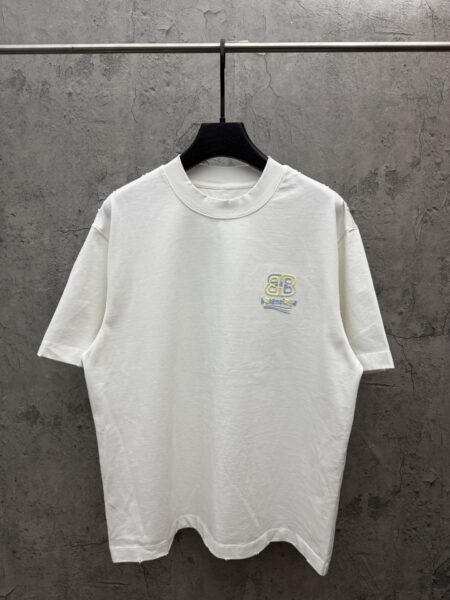 [발렌시아가] 멀티 컬러 BB 로고 부클 자수 티셔츠 (2 COLORS)