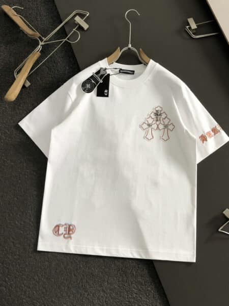 [크롬하츠] 멀티 컬러 패치워크 CH 크로스 반팔 티셔츠 (2 COLORS)
