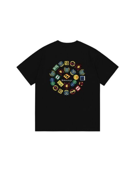 [발렌시아가] 배지 로그 반팔 티셔츠 (2 COLORS)