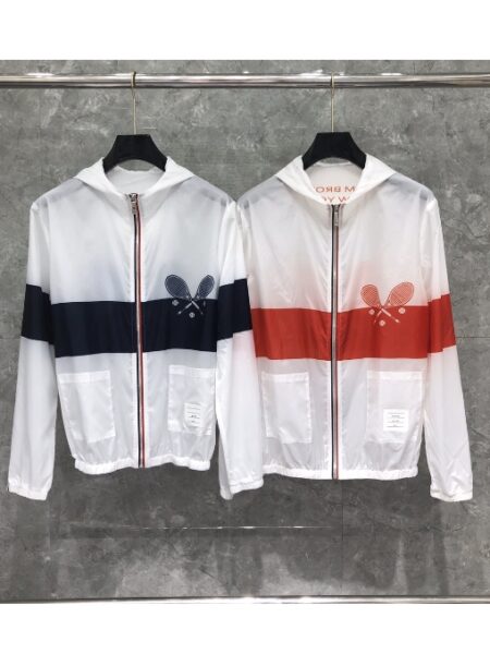 [톰브라운] 테니스 라켓 프린트 윈드브레이커 (2 COLORS)