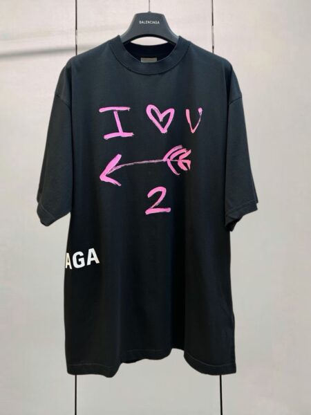 [발렌시아가] 아이 러브 유 미디엄 핏 티셔츠