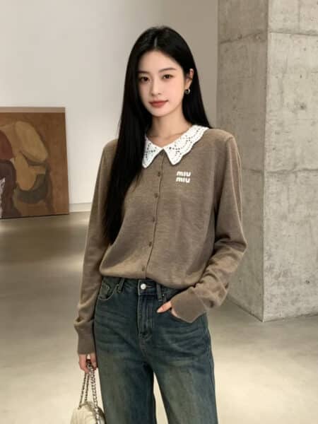 [미우미우] 레이스 칼라 가디건 (3 COLORS)