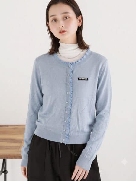 [미우미우] 멜로 프릴 가디건 (2 COLORS)