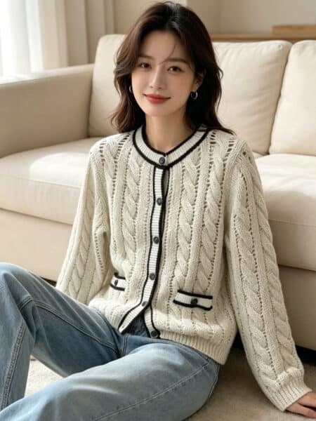 [브루넬로 쿠치넬리] 케이블 니트 가디건