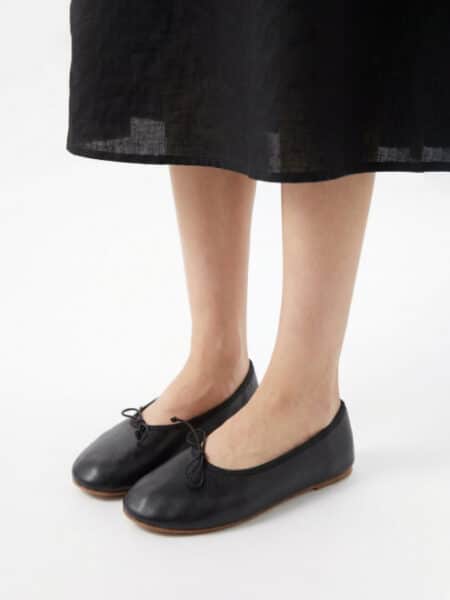[더 로우] 라운드 발레 플랫 슈즈 F1637N66BLK (3 COLORS)