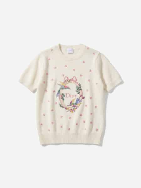 [디올] Dior Qixi 자수 쇼트 슬리브 스웨터