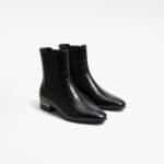 Crocodile-embossed leather