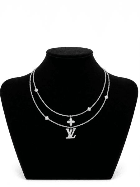 [루이비통] LV 이니셜 플라워 레이어드 목걸이 M01845 (2 COLORS)