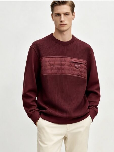 [프라다] 삼각로고 니트 스웨트셔츠 (4 COLORS)