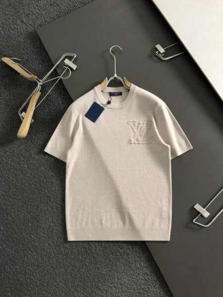 [루이비통] LV 로고 자카드 울 반팔 니트 (2 COLORS)