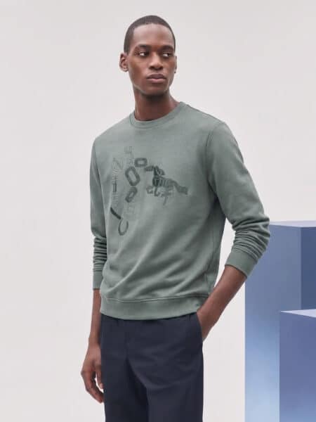 [에르메스] 레더 디테일 크루넥 스웨터 (3 COLORS)