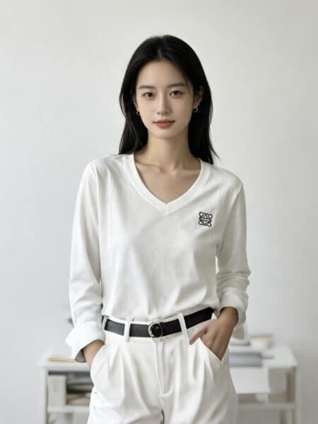 [로에베] 크루넥 롱슬리브 티셔츠 (2 COLORS)