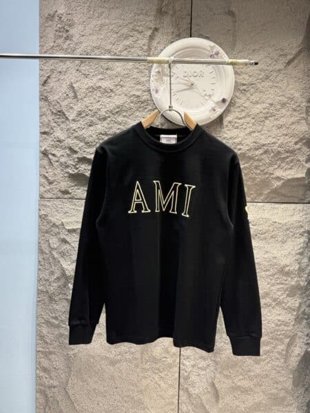 [아미] 부클레 레터링 로고 롱슬리브 티셔츠 (2 COLORS)