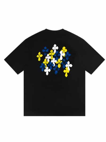 [크롬하츠] 멀티 컬러 크로스 플라워 반팔 티셔츠 (2 COLORS)