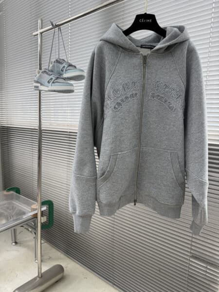 [크롬하츠] 고딕 로고 자수 후드 집업 (2 COLORS)